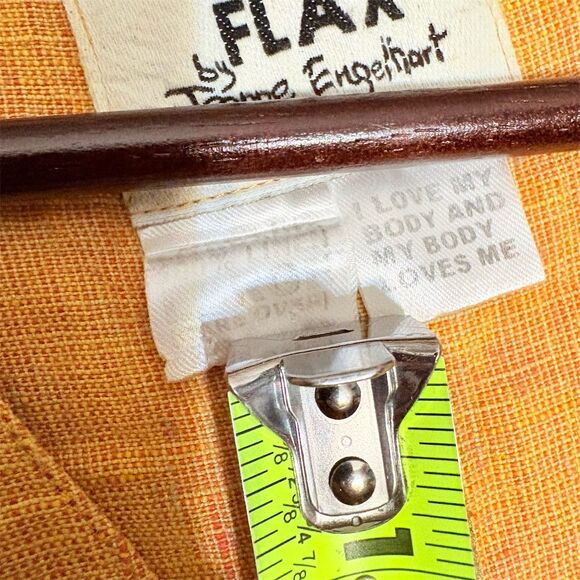 Flax Womens Yellow Linen Maxi Dress Size Large - Picture 11 of 11